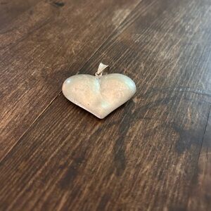 Sterling Silver 2 inch Heart Pendant
